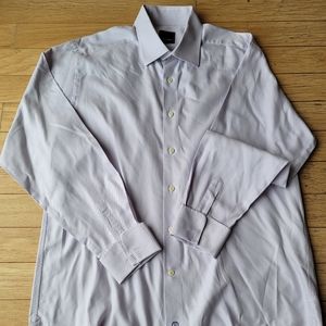 David Donahue men's dress shirt French cuffed in light lilac
